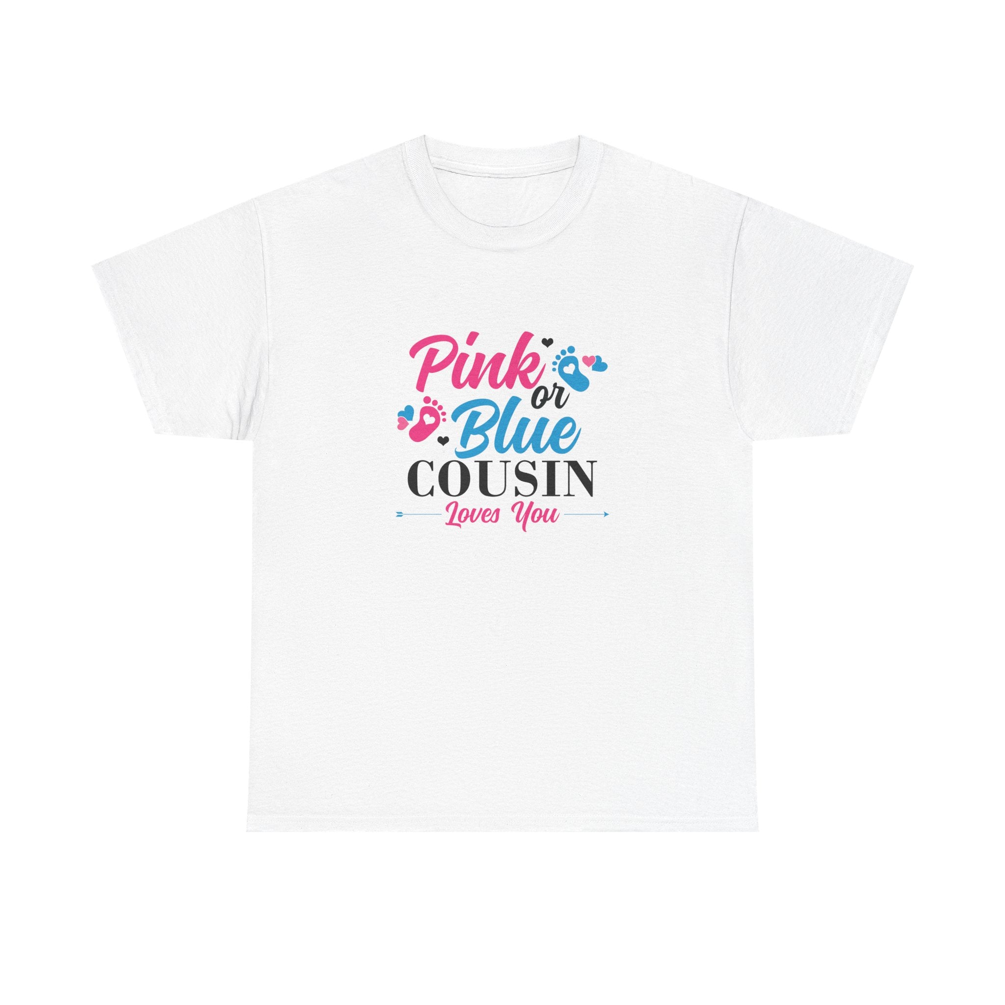 Cousin Loves You Graphic Tee, Pink Blue Unisex Shirt, Family Reunion Gift, Matching Tee for Cousins, Sibling Love Shirt, Comfortable Cotton
