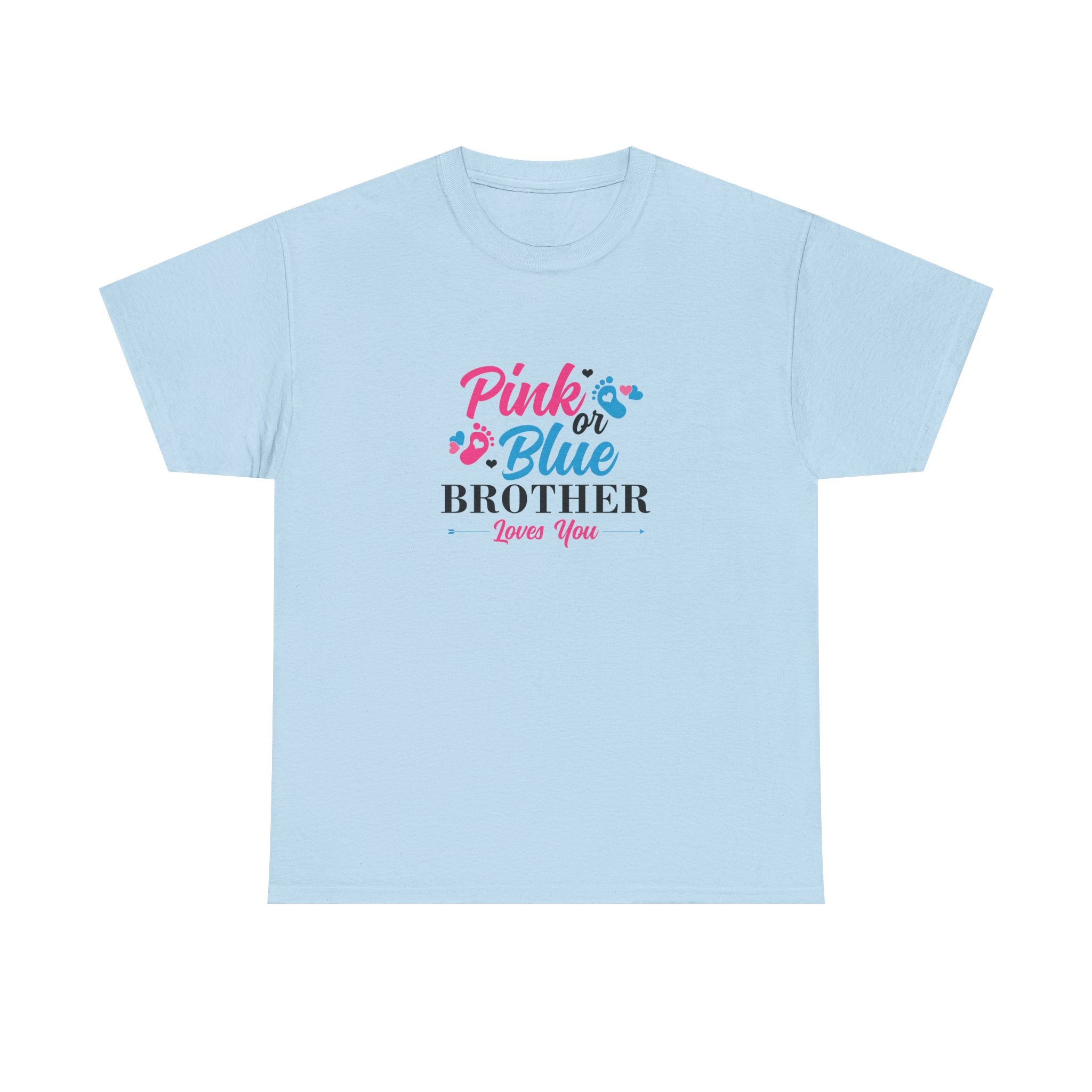 Pink Or Blue Brother Loves You Graphic Tee