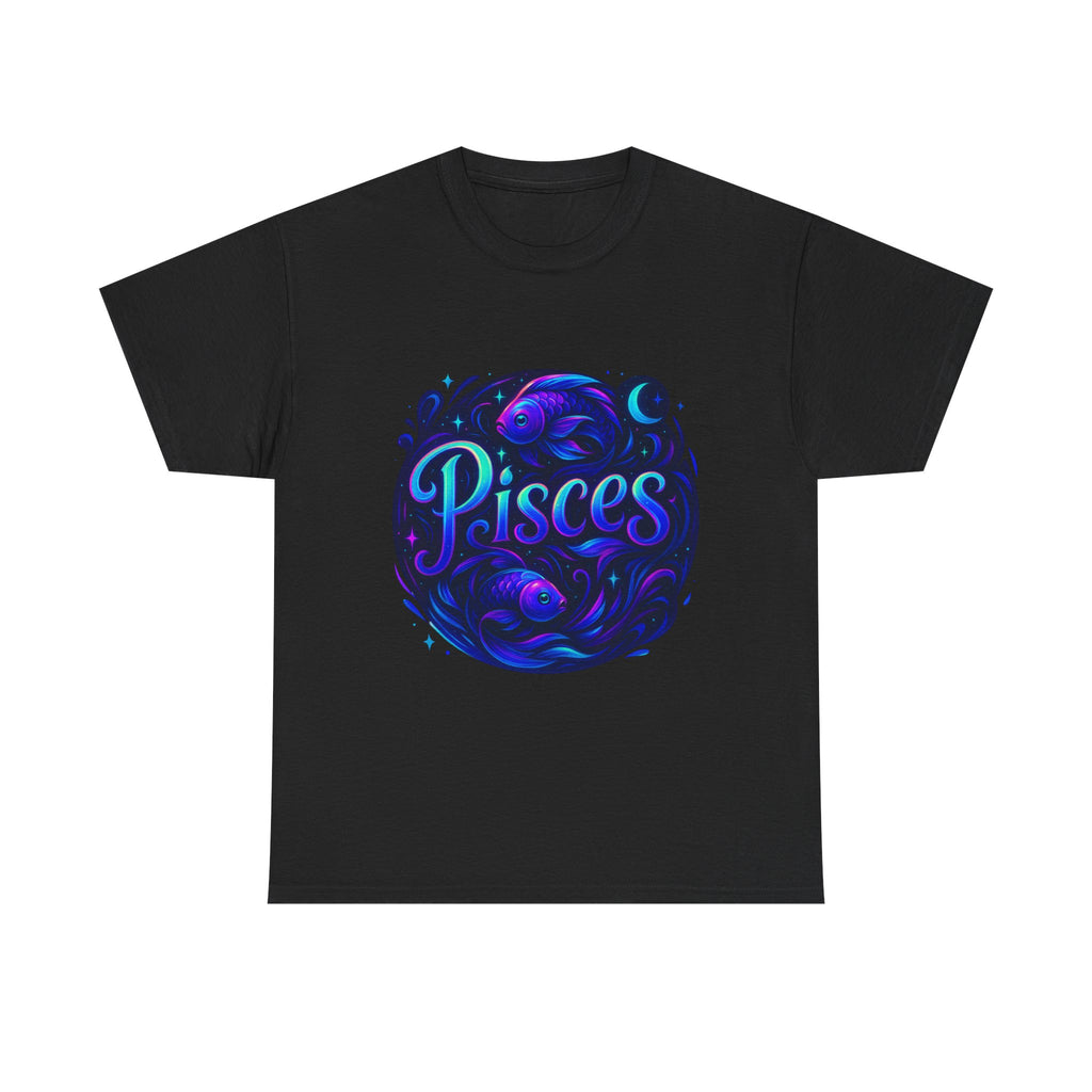 Neon Pisces Zodiac Tee