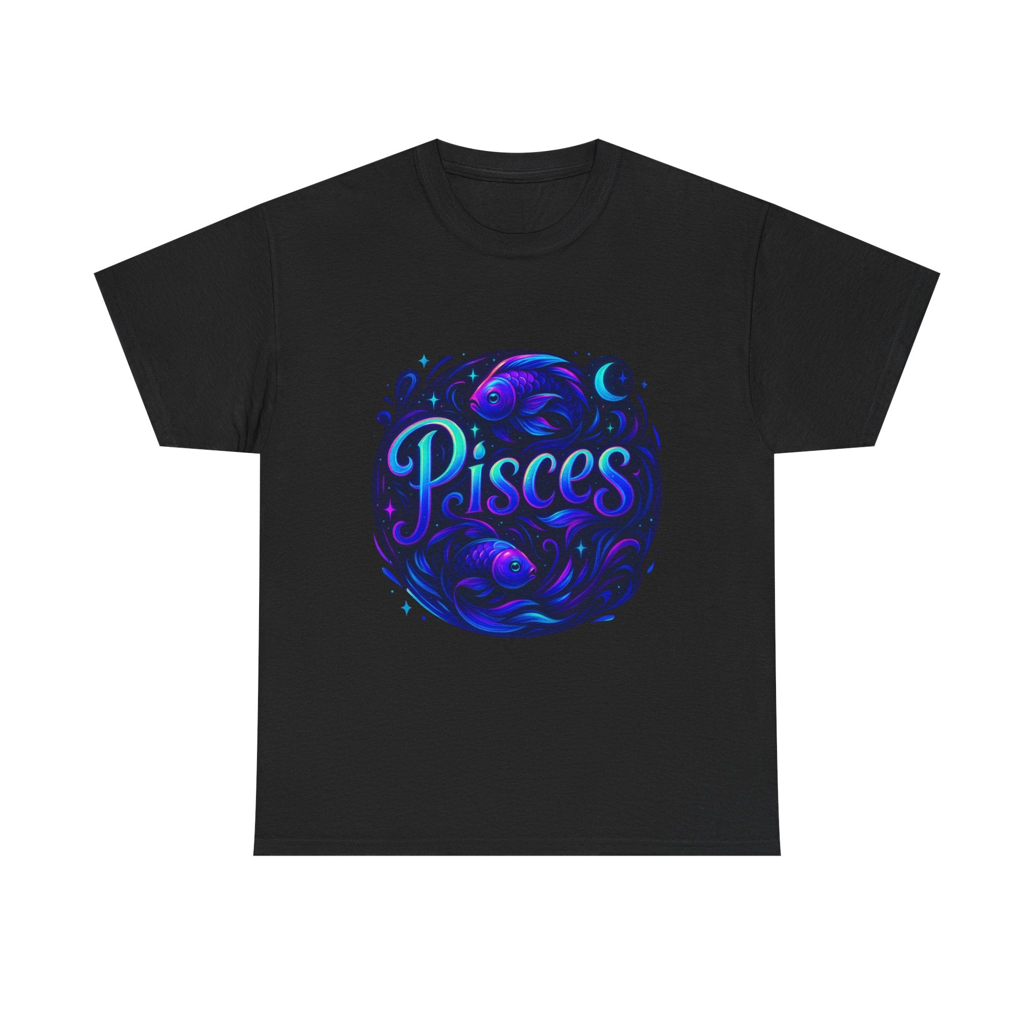 Neon Pisces Zodiac Tee