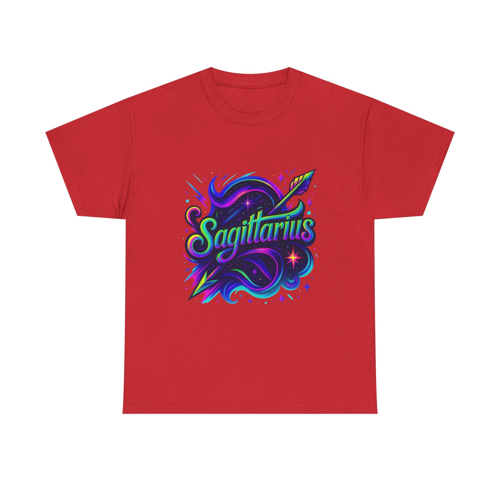 Neon Sagittarius Zodiac Tee