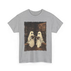 Halloween Ghost Book Reading Book Lovers Librarian Teacher T-Shirt