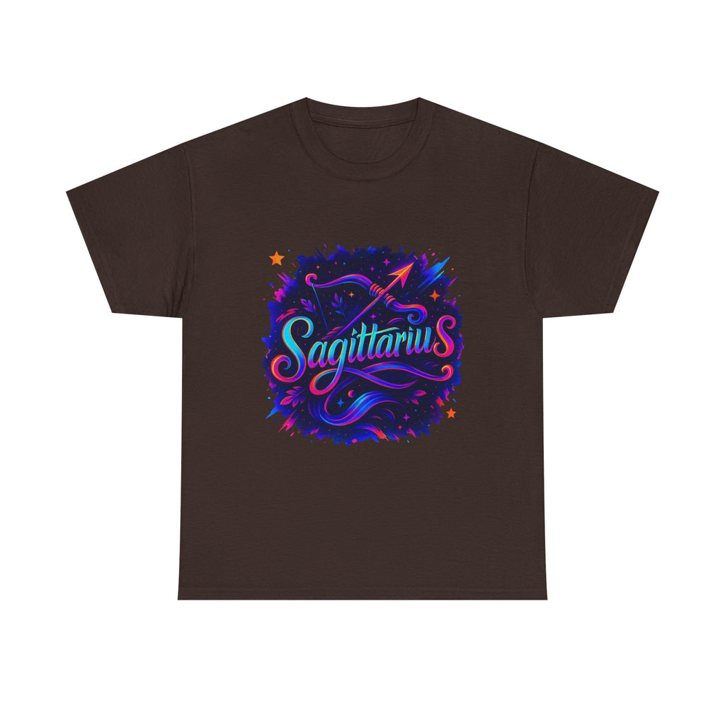 Neon Sagittarius Zodiac Tee