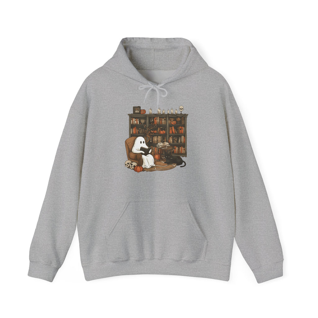 Ghost Reading Book Halloween Hoodie
