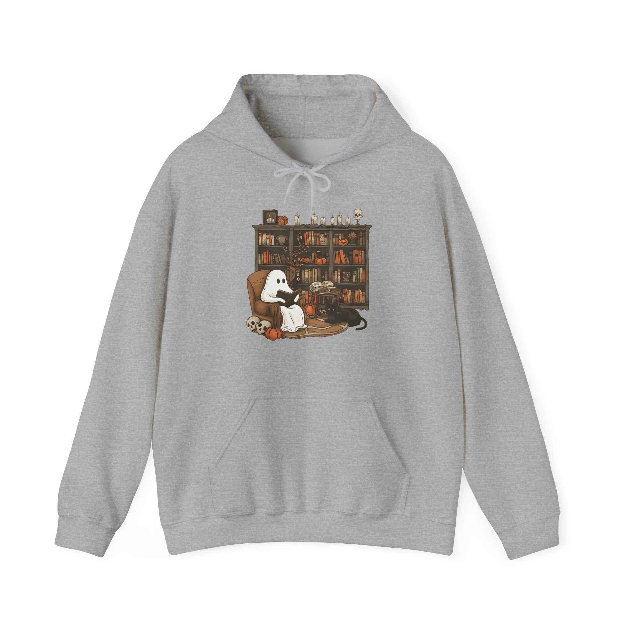 Ghost Reading Book Halloween Hoodie