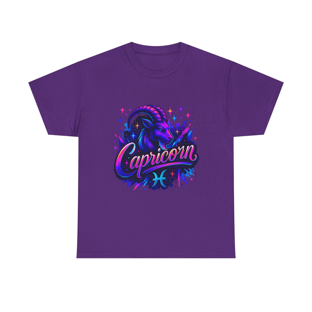 Neon Capricorn Zodiac Tee