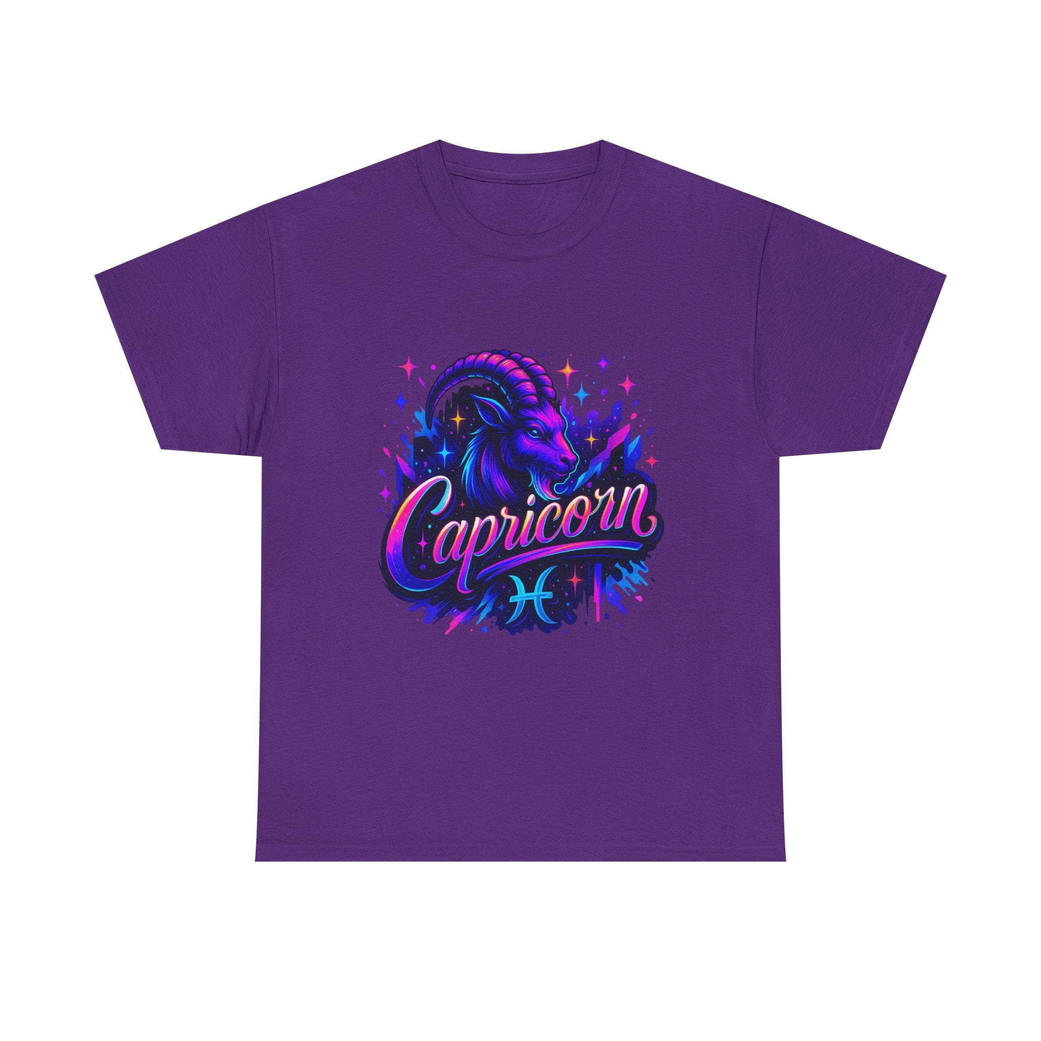 Neon Capricorn Zodiac Tee