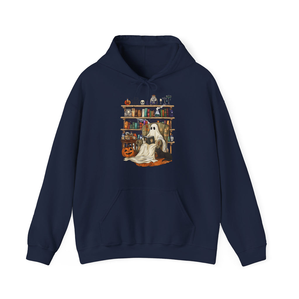 Ghost Reading Halloween Book Lover Hoodie