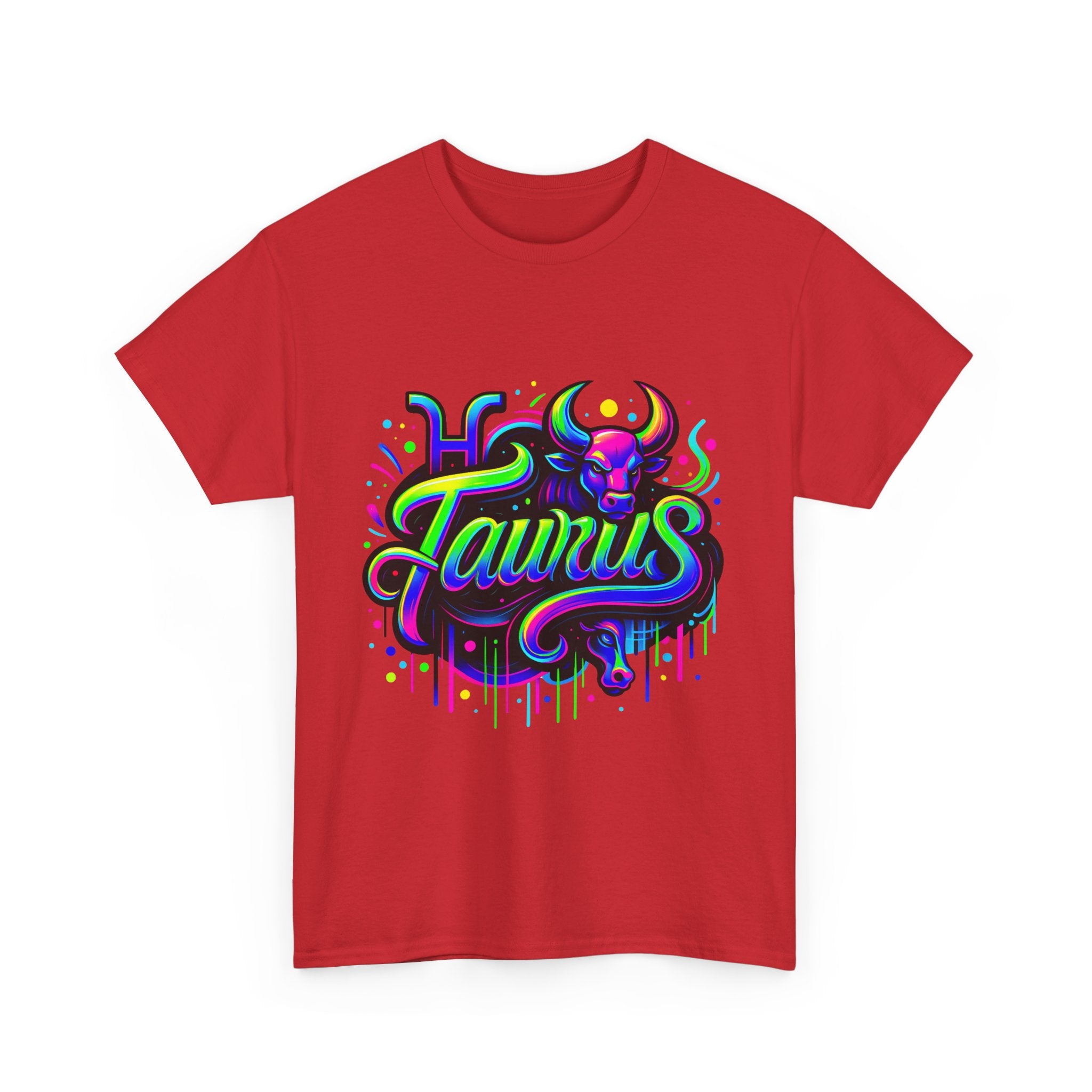 Neon Taurus Zodiac Tee