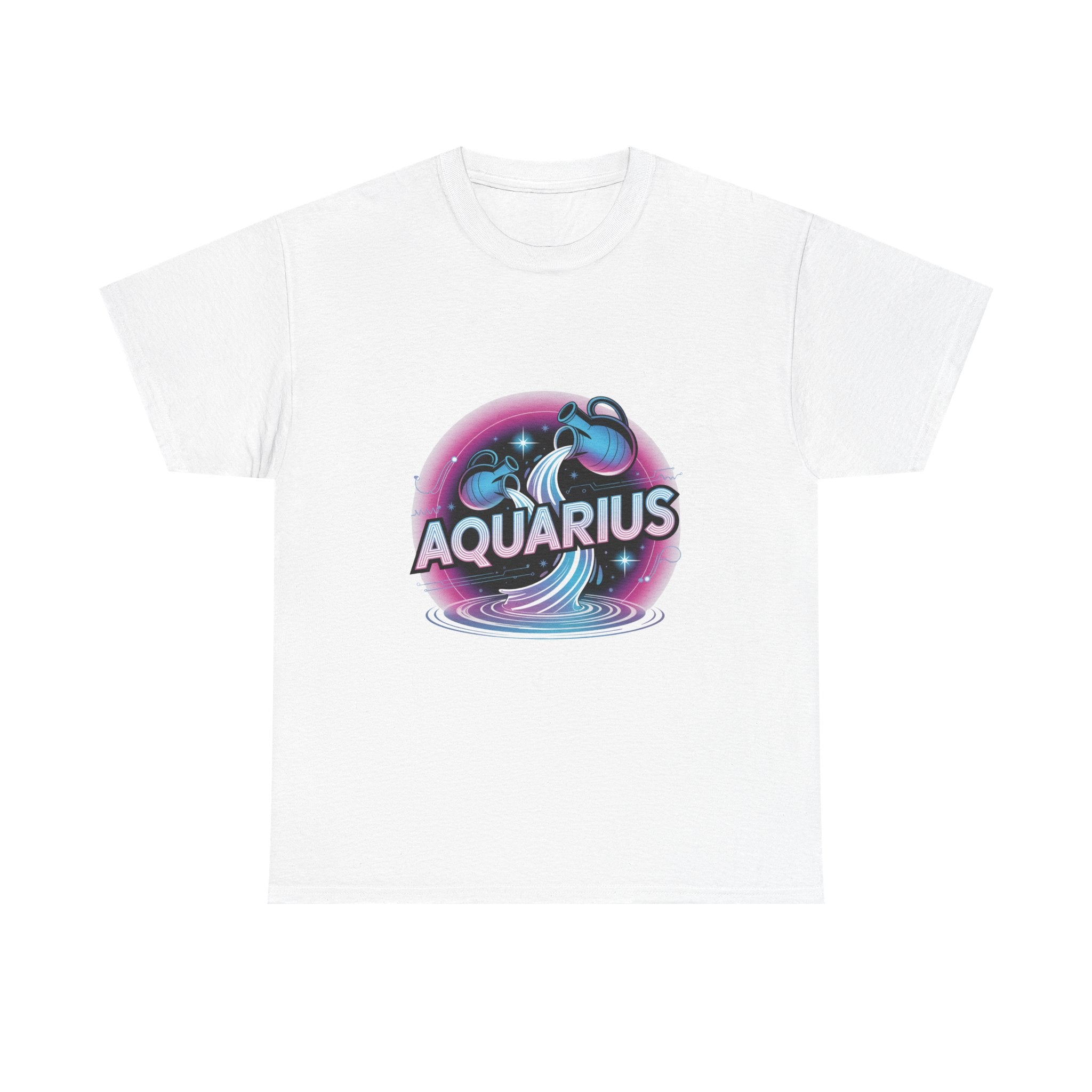 Neon Aquarius Zodiac Tee