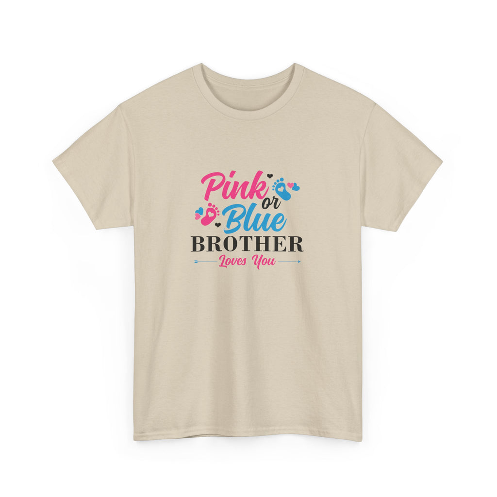 Pink Or Blue Brother Loves You Graphic Tee