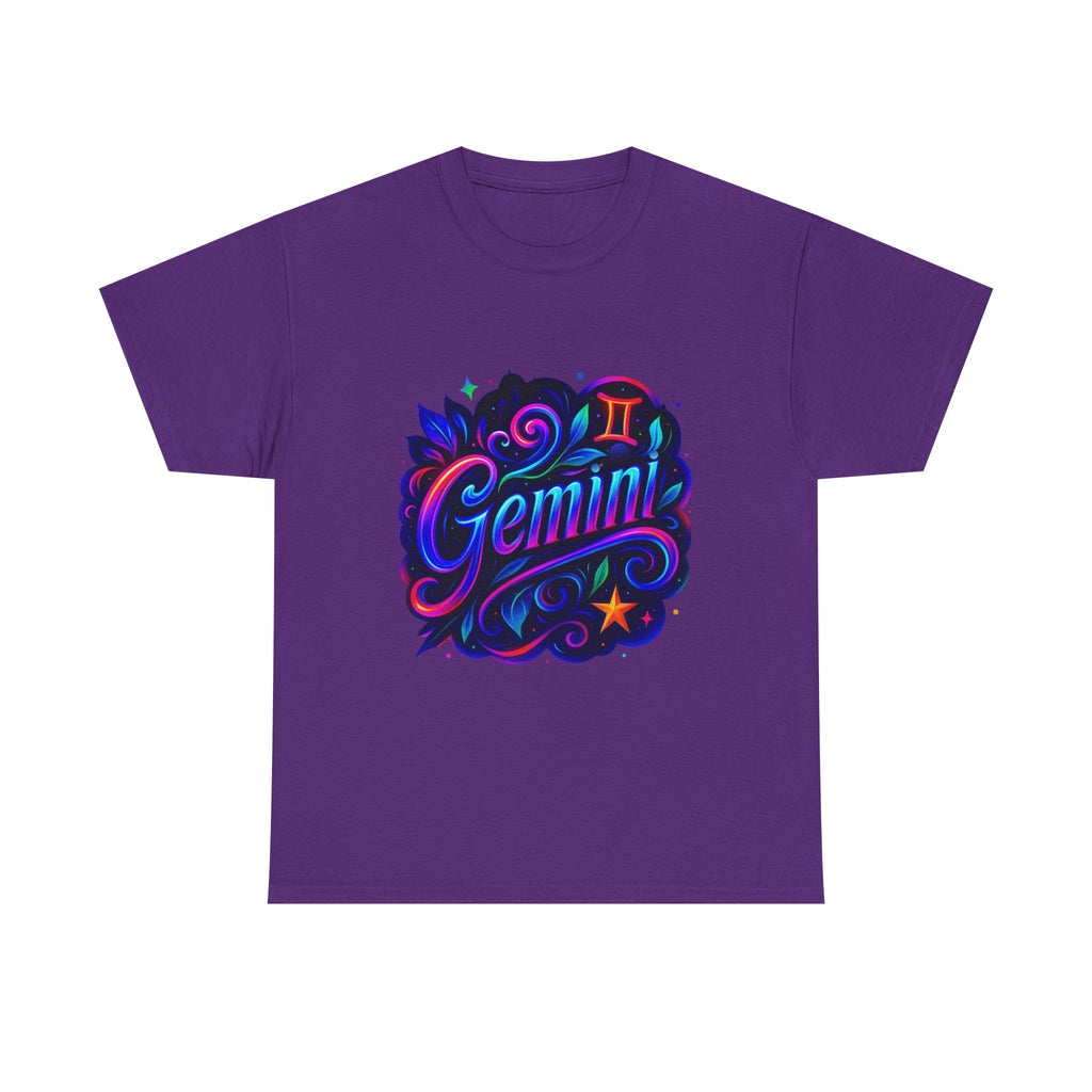 Neon Gemini Zodiac Tee