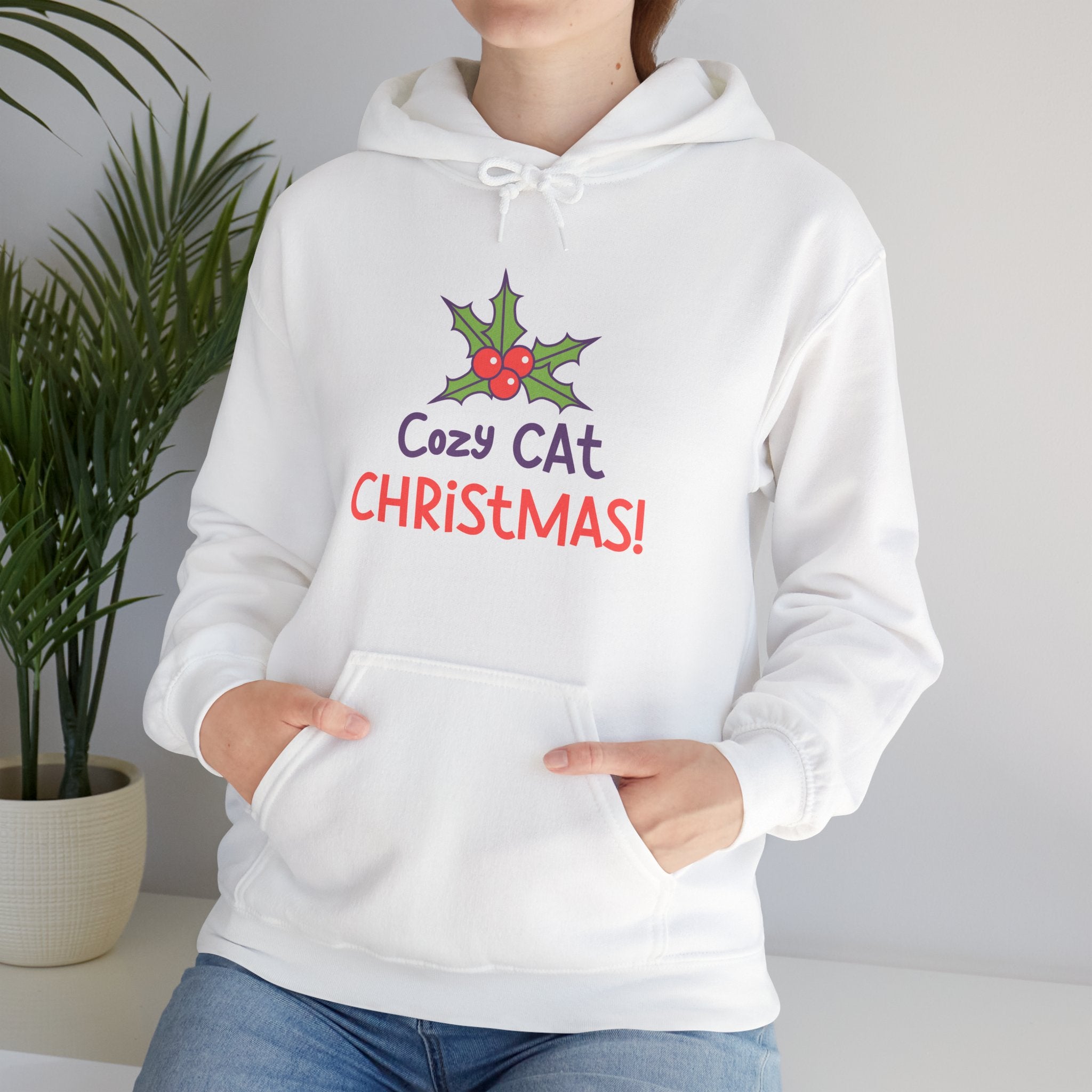 Cozy Cat Christmas Hoodie