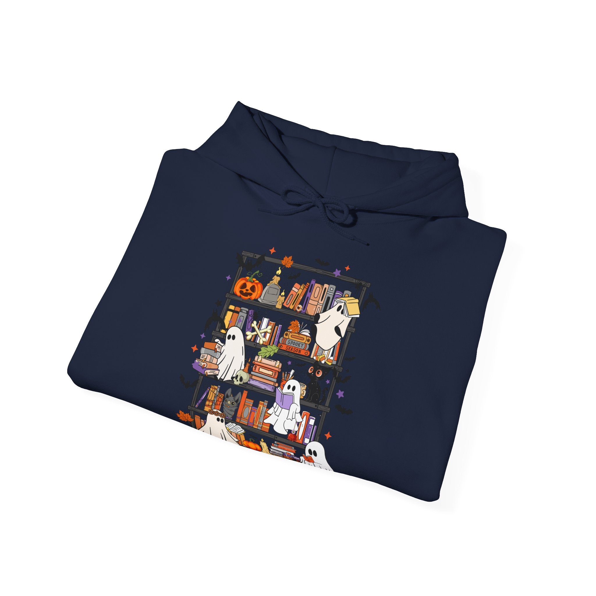 Ghost Reading Books Halloween Hoodie