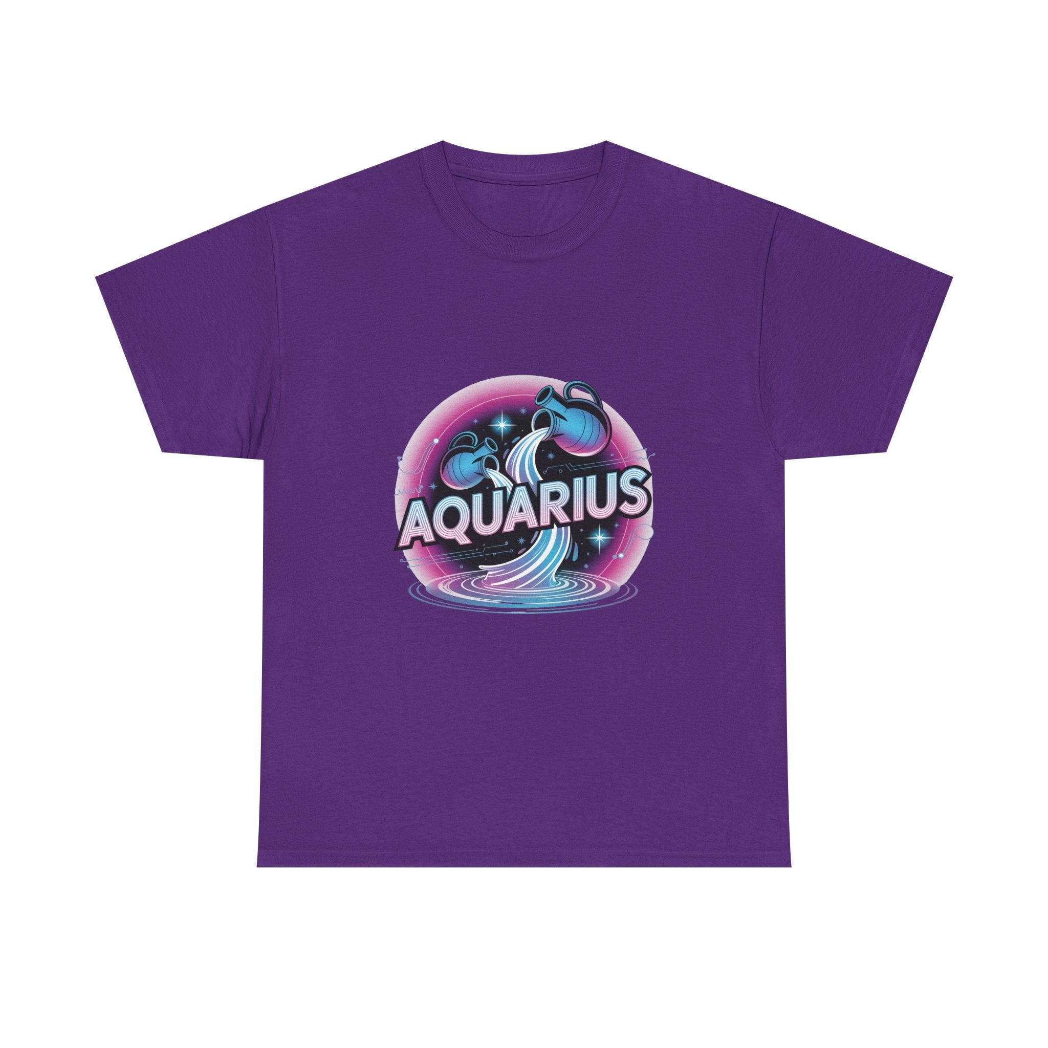 Neon Aquarius Zodiac Tee