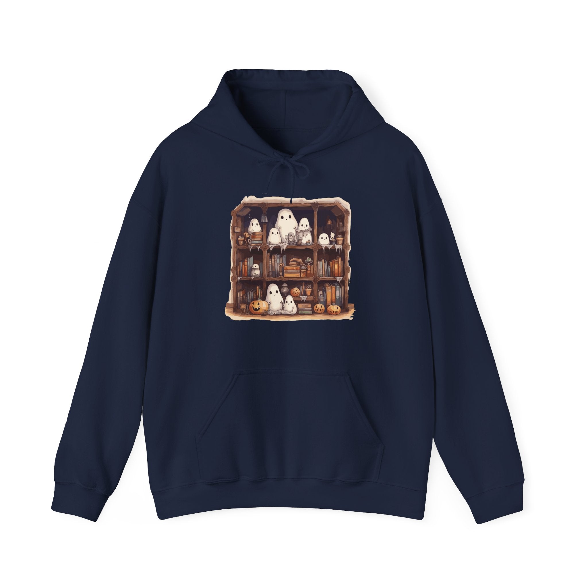 Cute Ghost Reading Books Halloween Librarian Book Hoodie