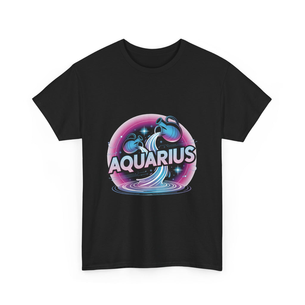 Neon Aquarius Zodiac Tee
