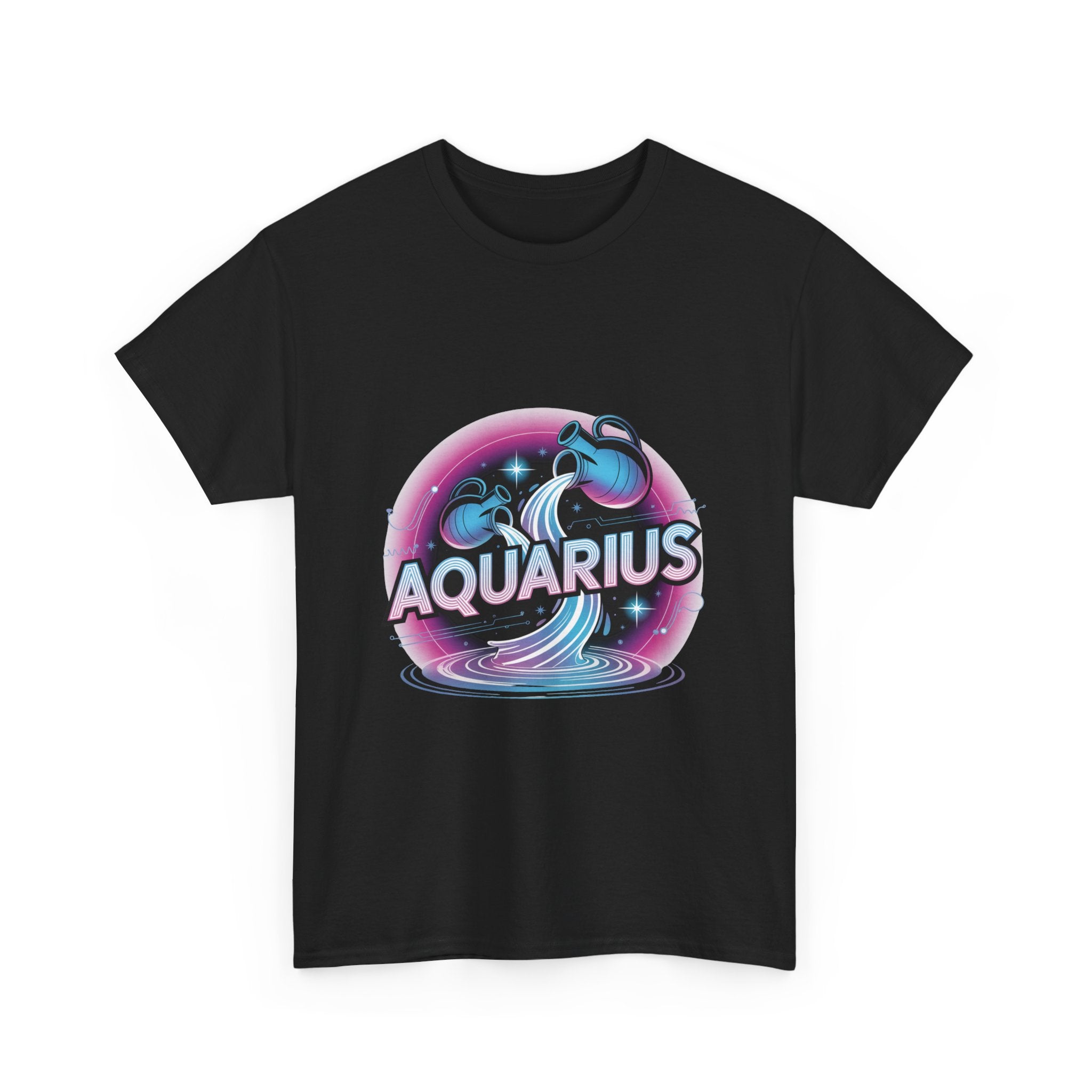 Neon Aquarius Zodiac Tee