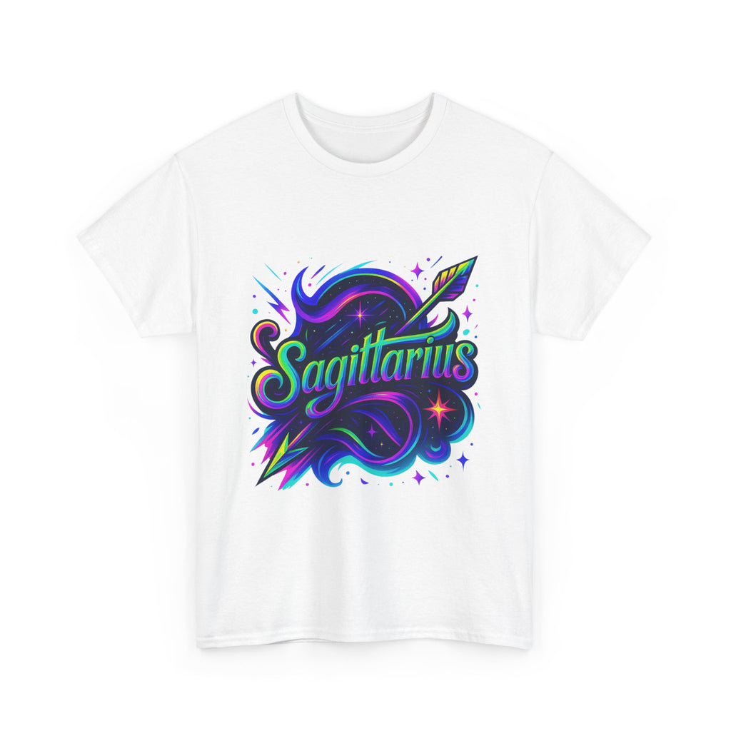 Neon Sagittarius Zodiac Tee