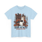 Born To Read Forced To Work Halloween Ghost Reading Books T-Shirt