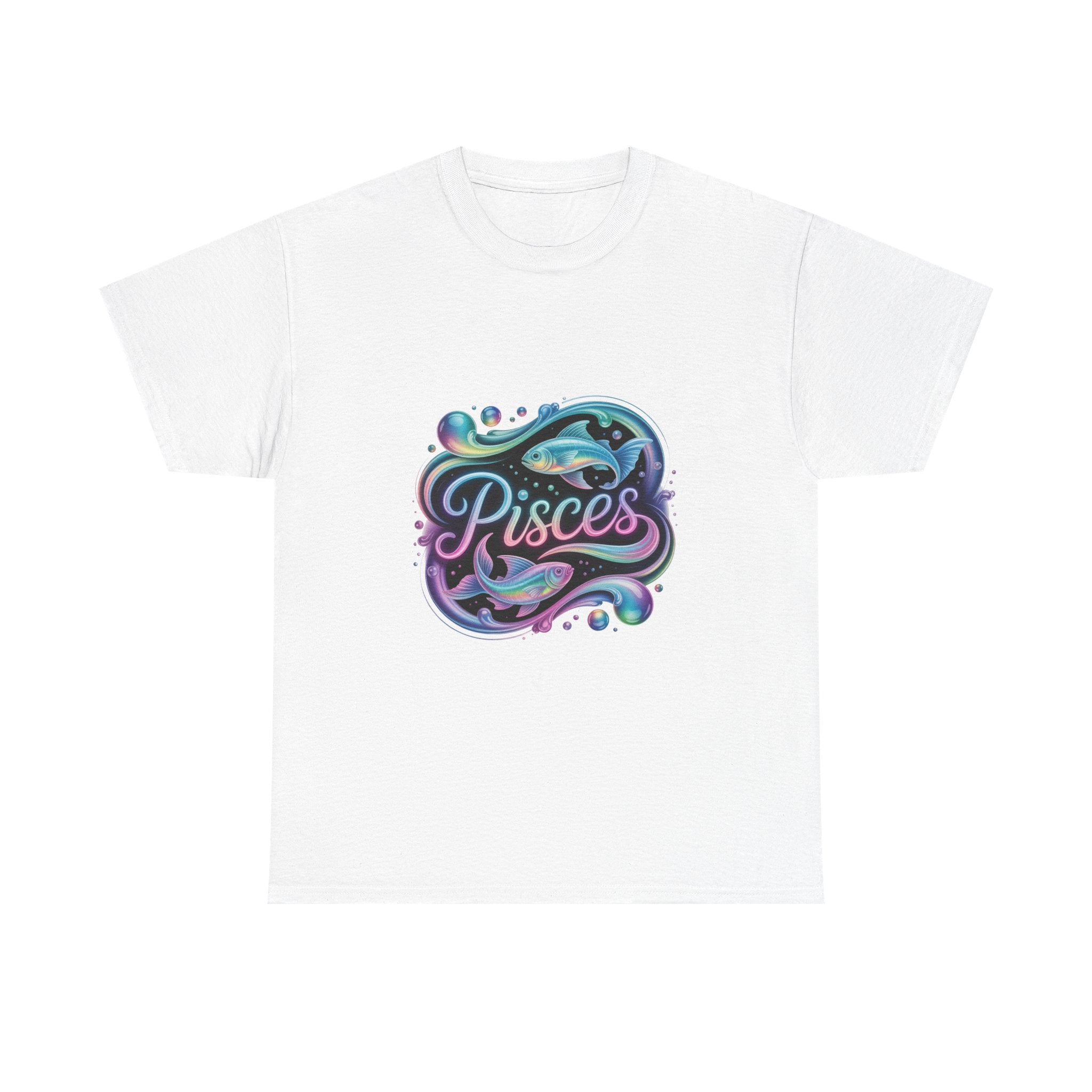 Neon Pisces Zodiac Tee