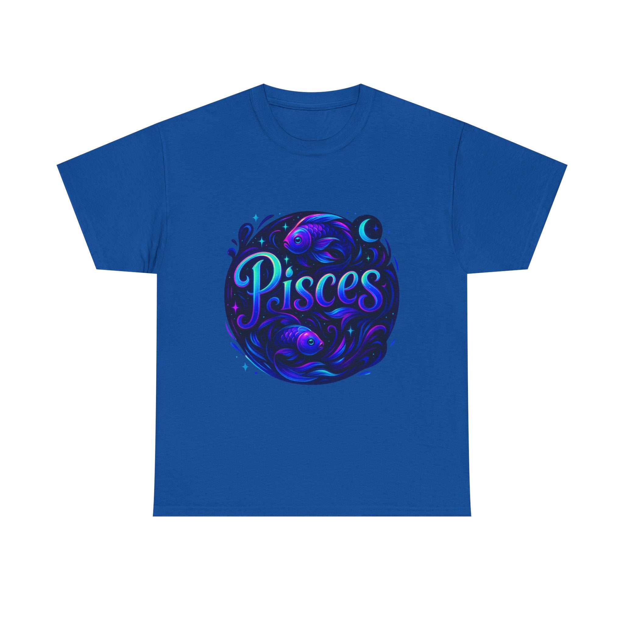 Neon Pisces Zodiac Tee