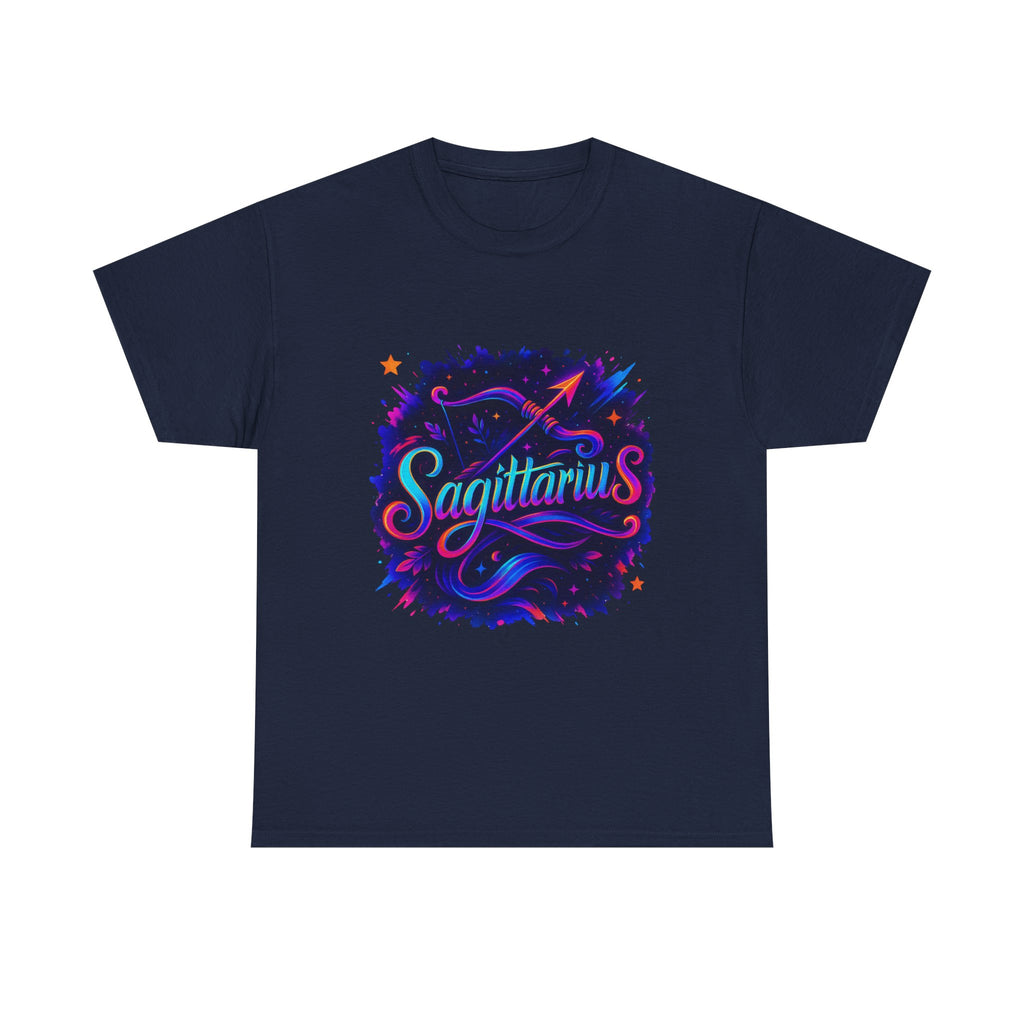 Neon Sagittarius Zodiac Tee