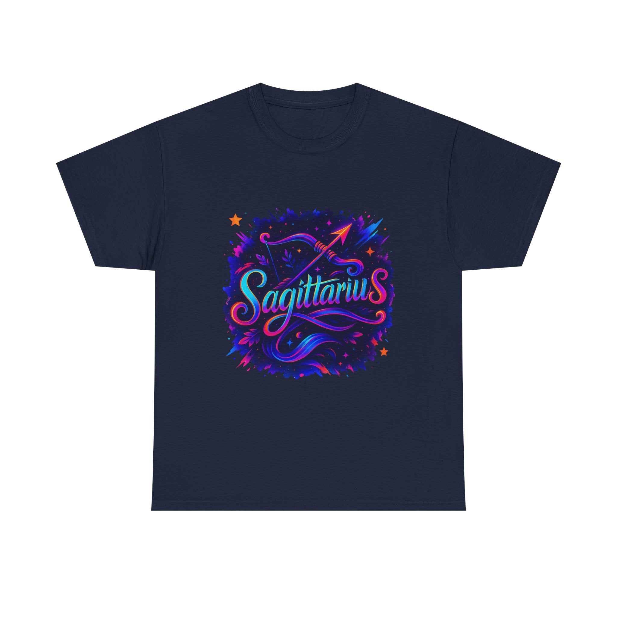 Neon Sagittarius Zodiac Tee