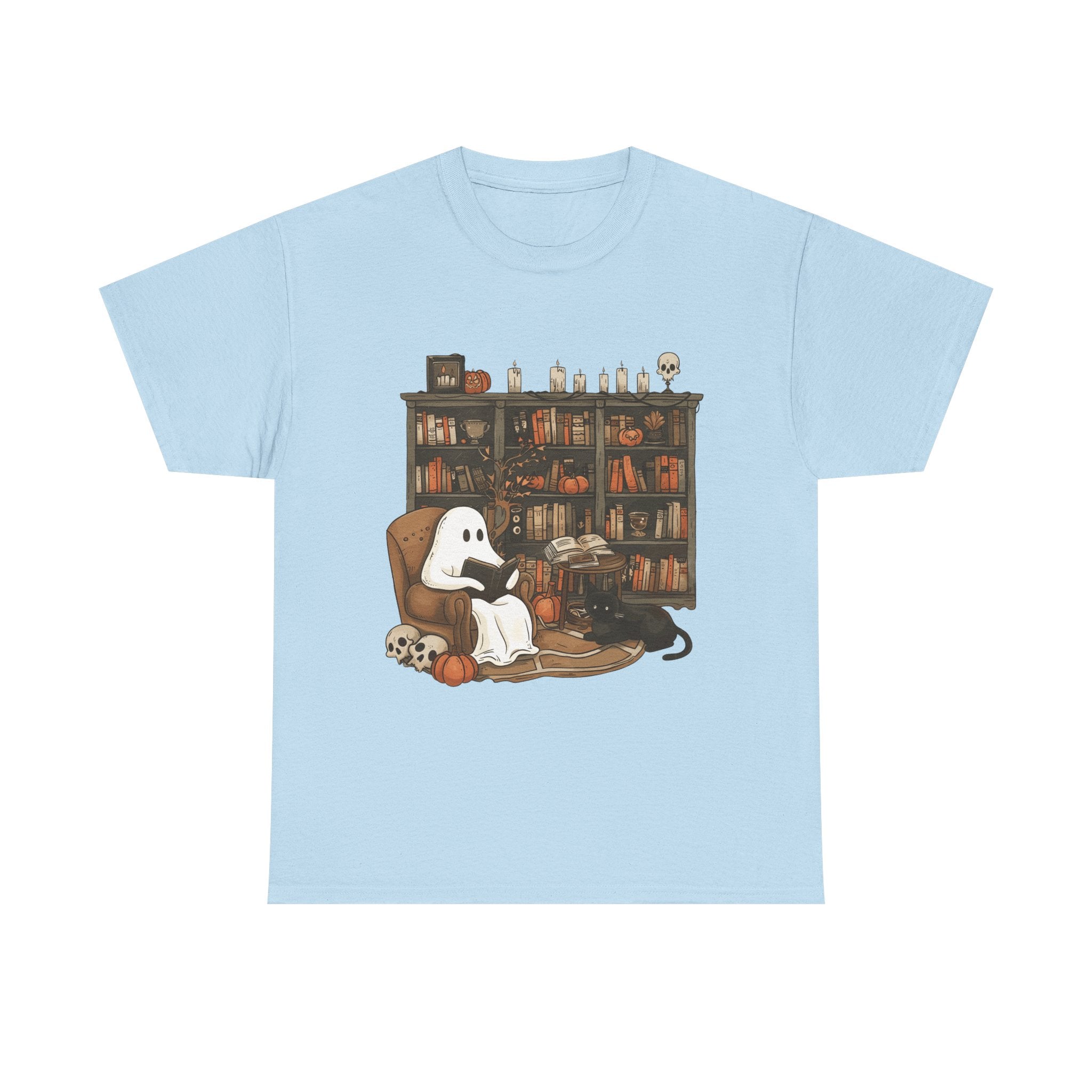 Ghost Reading Book Halloween Book Clubs Tee