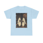 Halloween Ghost Book Reading Book Lovers Librarian Teacher T-Shirt