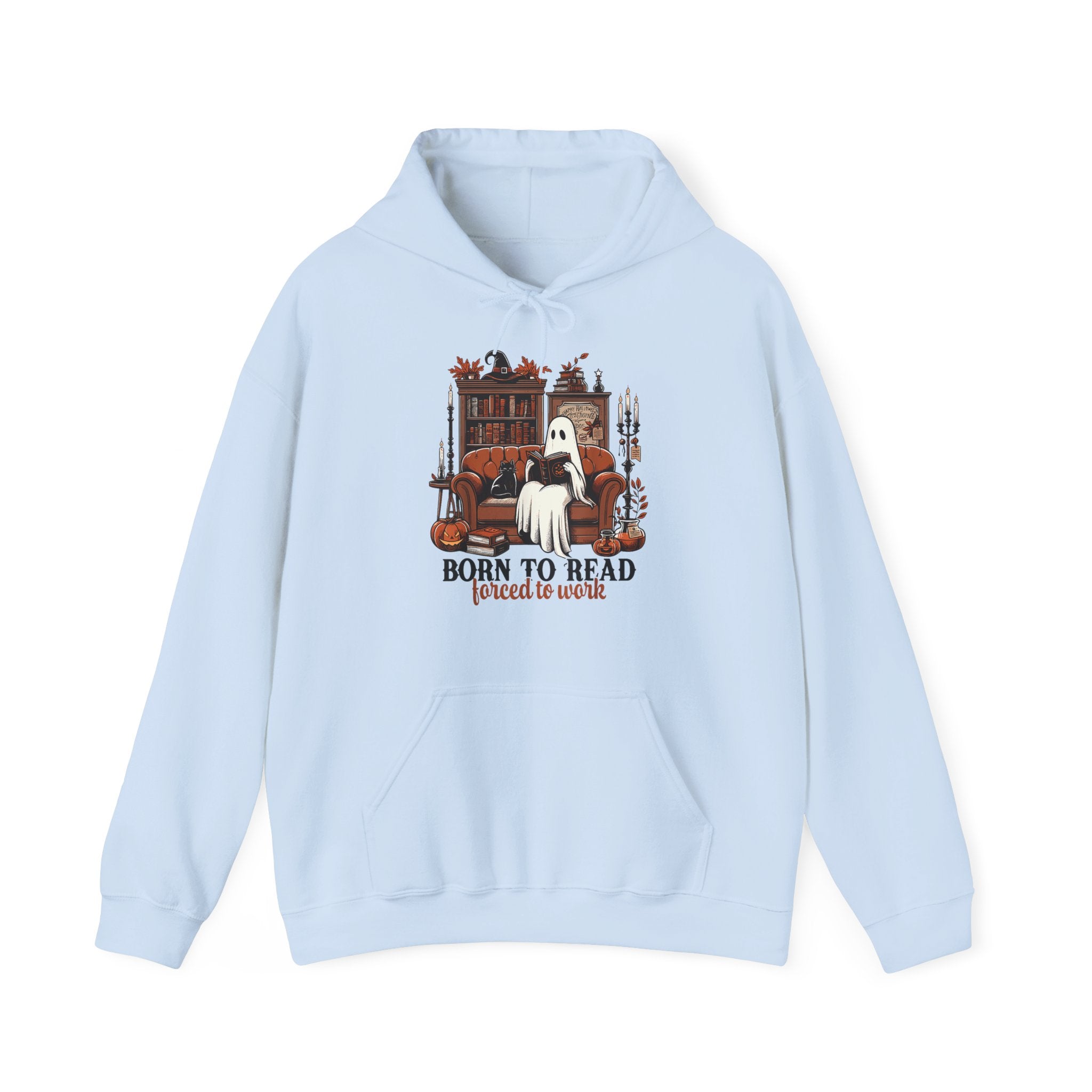 Born to Read, Forced to Work Halloween Hoodie