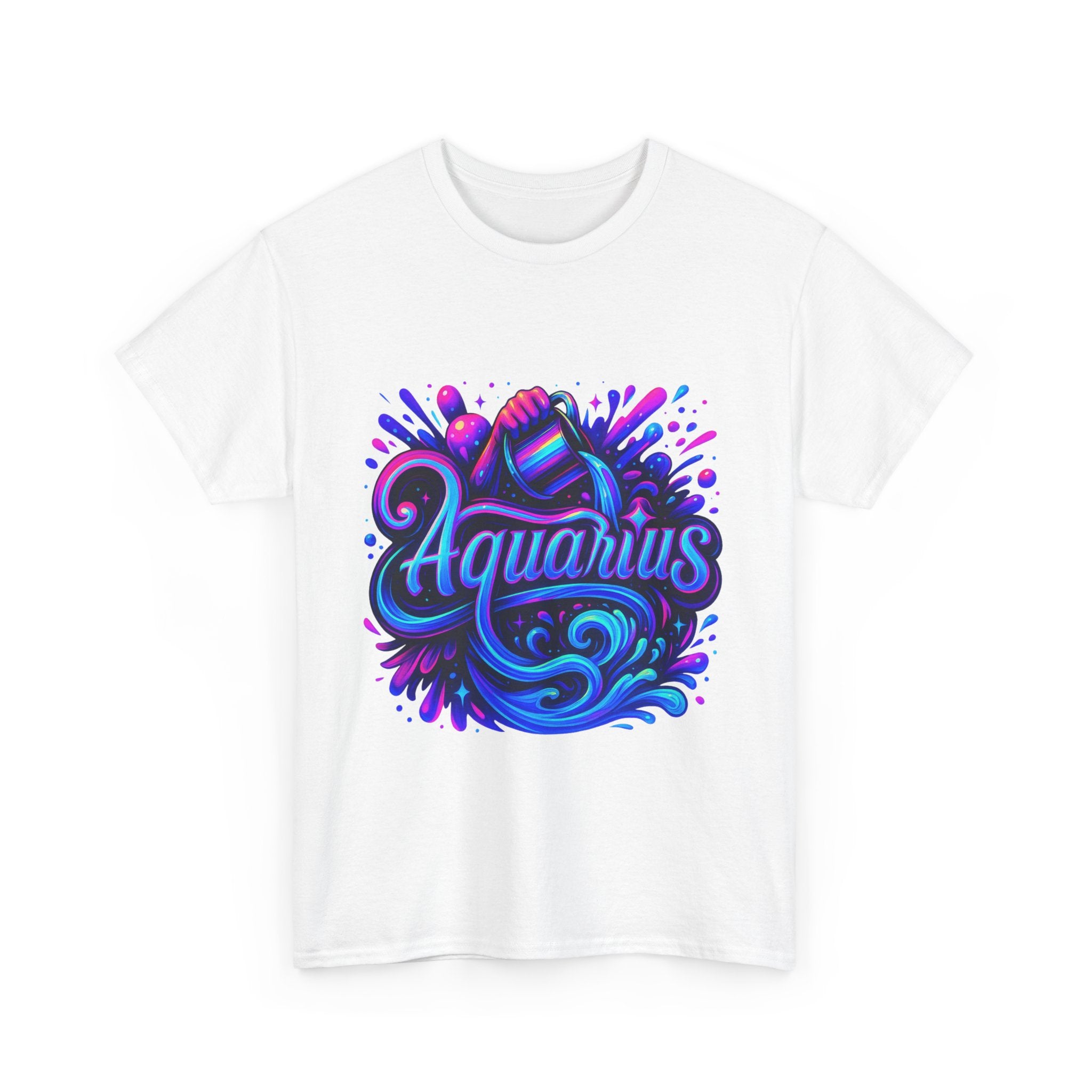 Neon Aquarius Zodiac Tee
