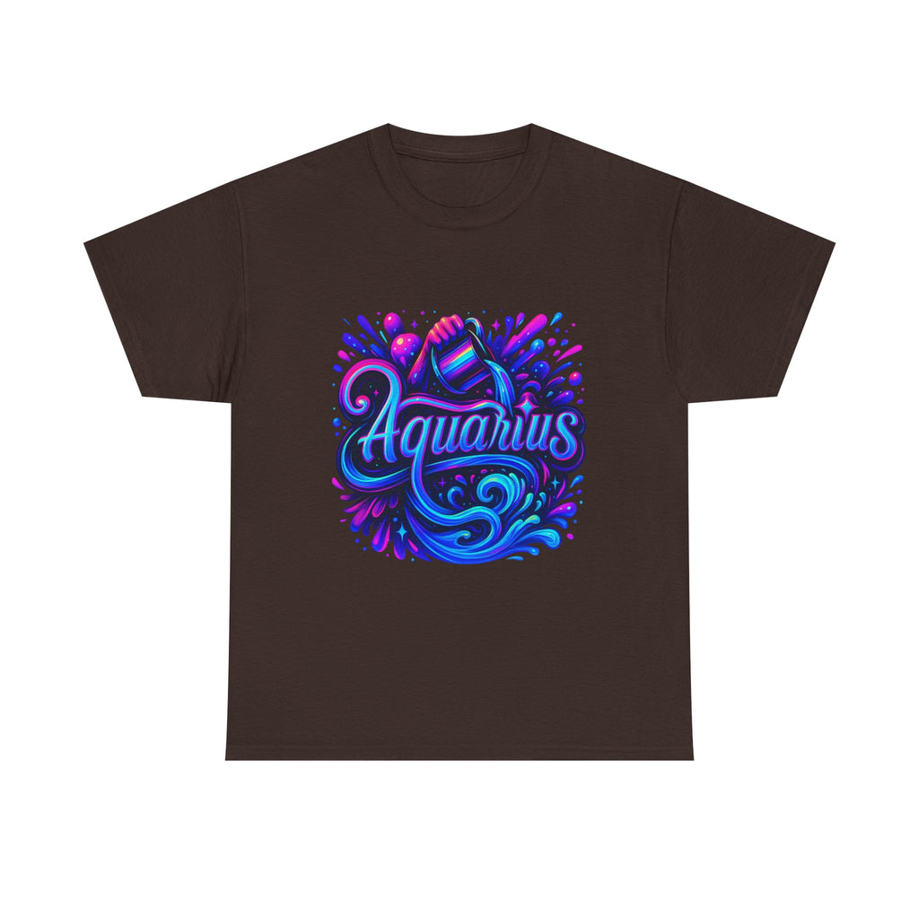 Neon Aquarius Zodiac Tee