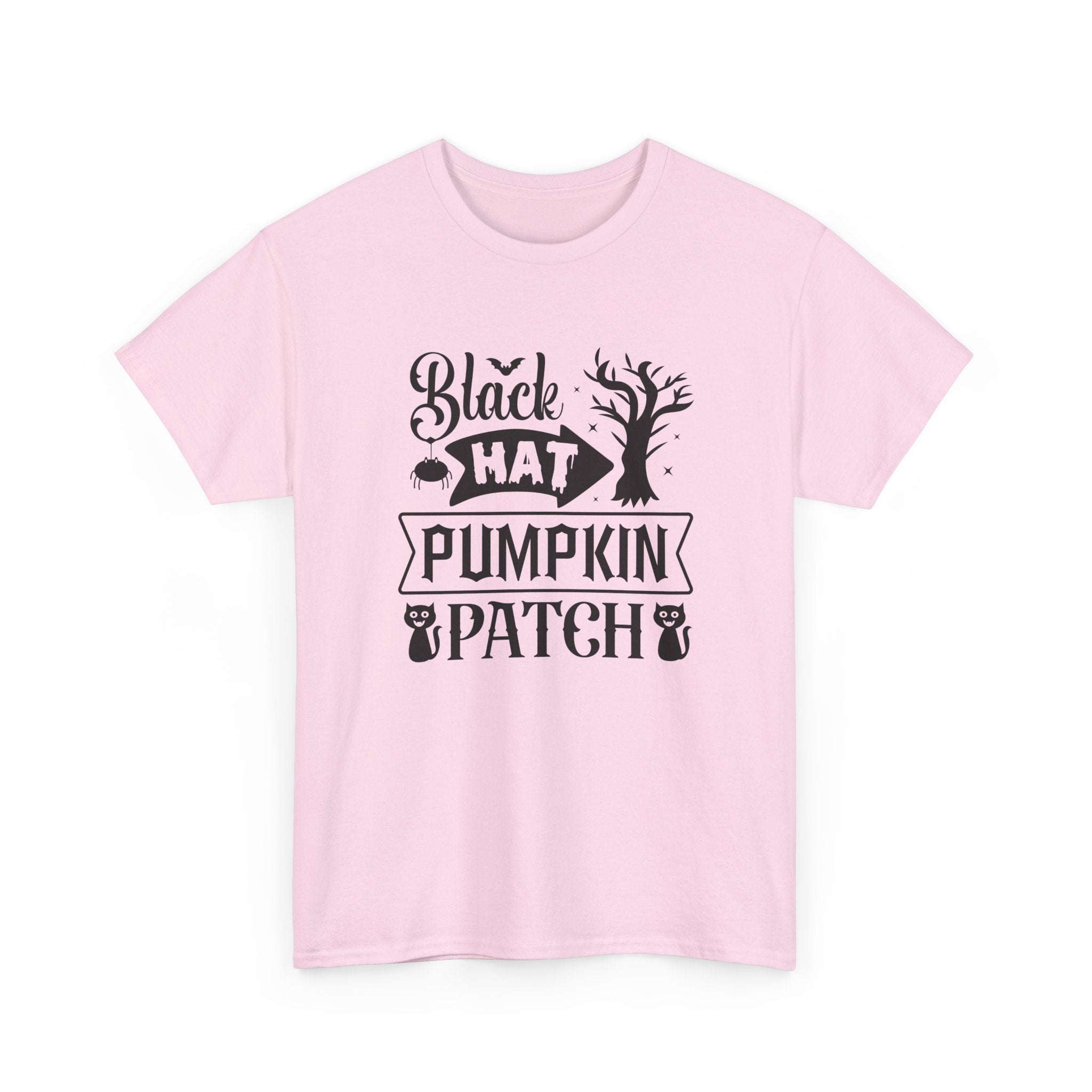 Black Cat Pumpkin Patch Halloween T-Shirt