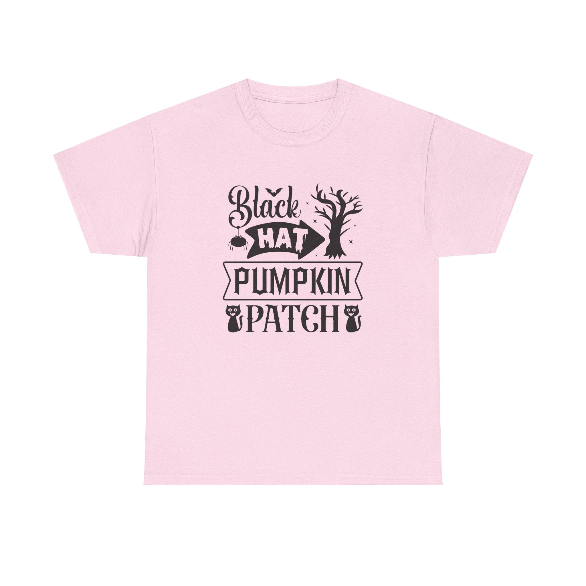 Black Cat Pumpkin Patch Halloween T-Shirt
