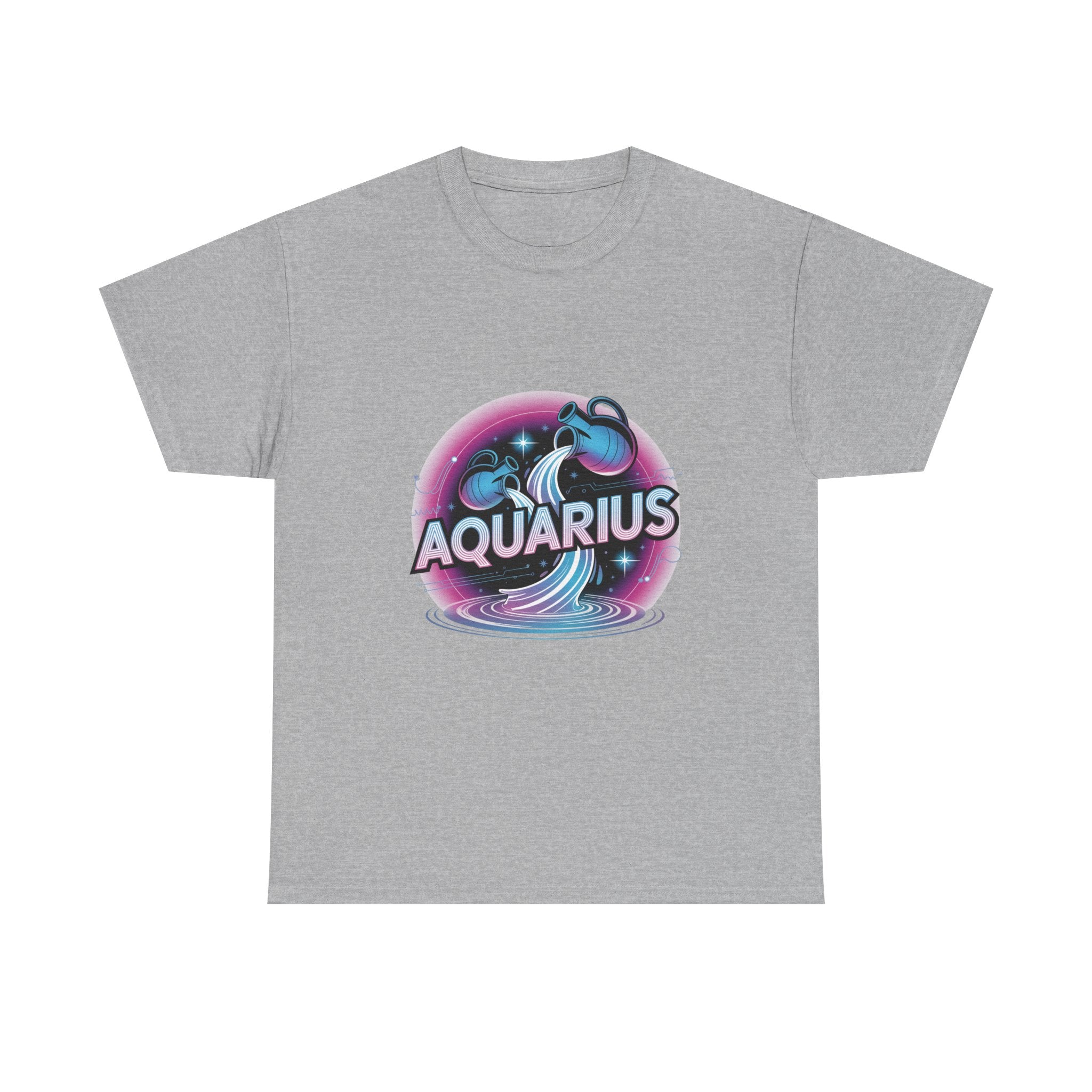 Neon Aquarius Zodiac Tee