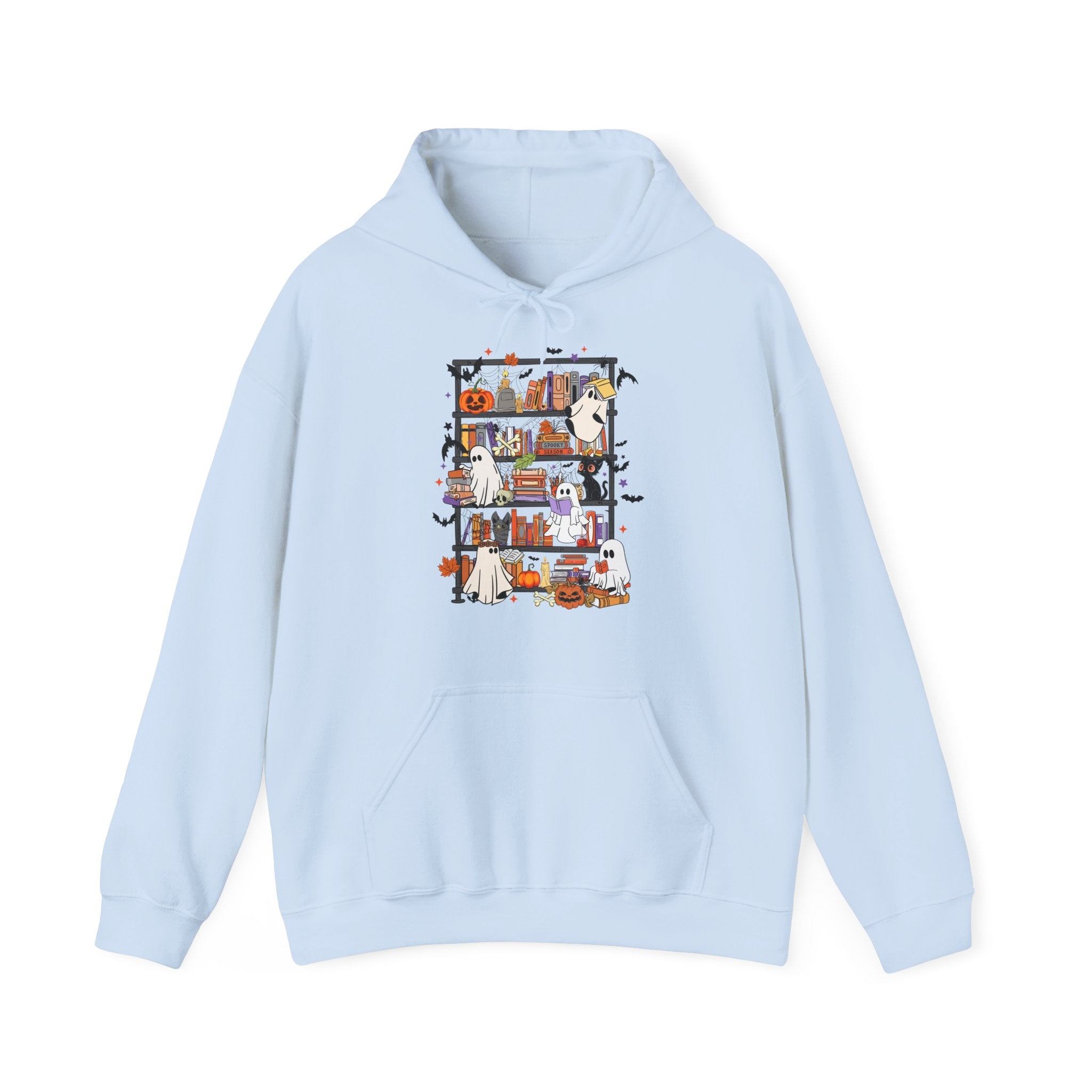 Ghost Reading Books Halloween Hoodie