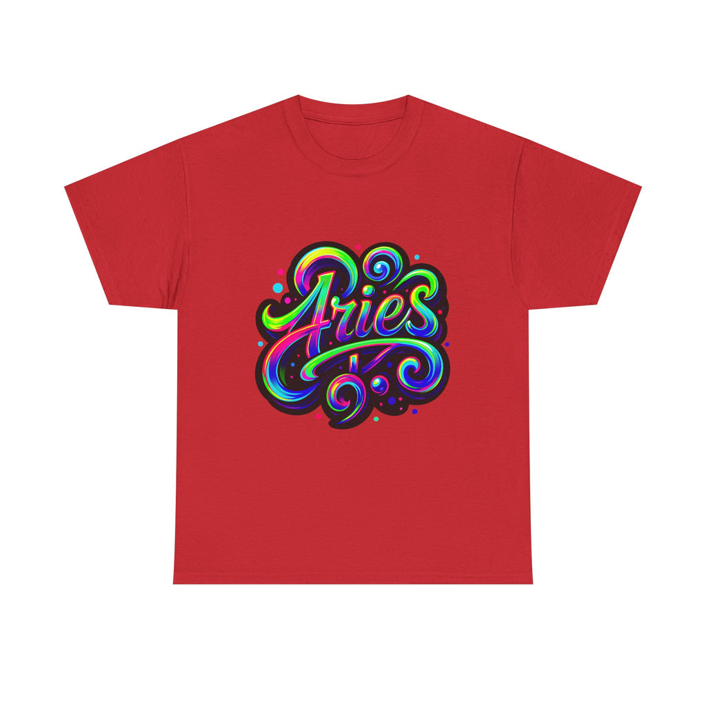 Neon Aries Zodiac Tee