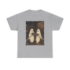 Halloween Ghost Book Reading Book Lovers Librarian Teacher T-Shirt