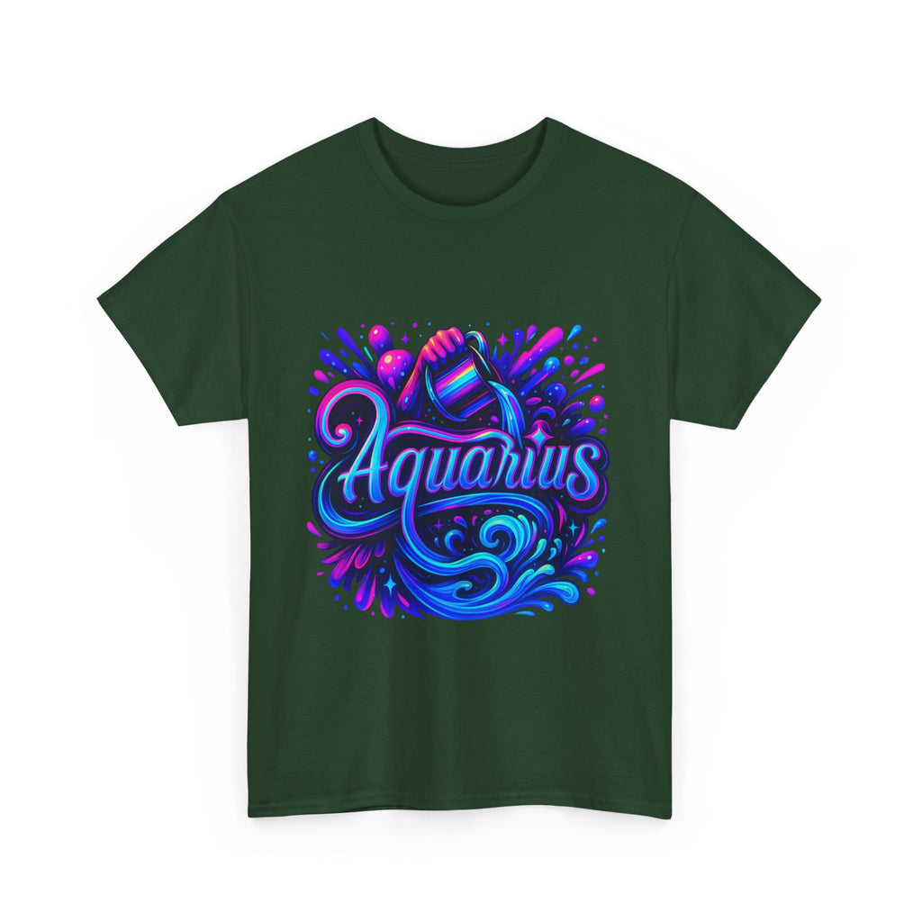 Neon Aquarius Zodiac Tee