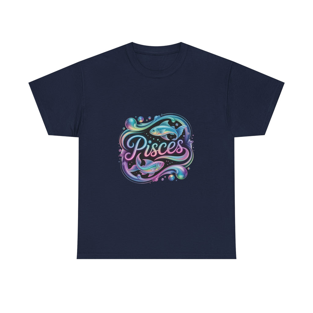 Neon Pisces Zodiac Tee