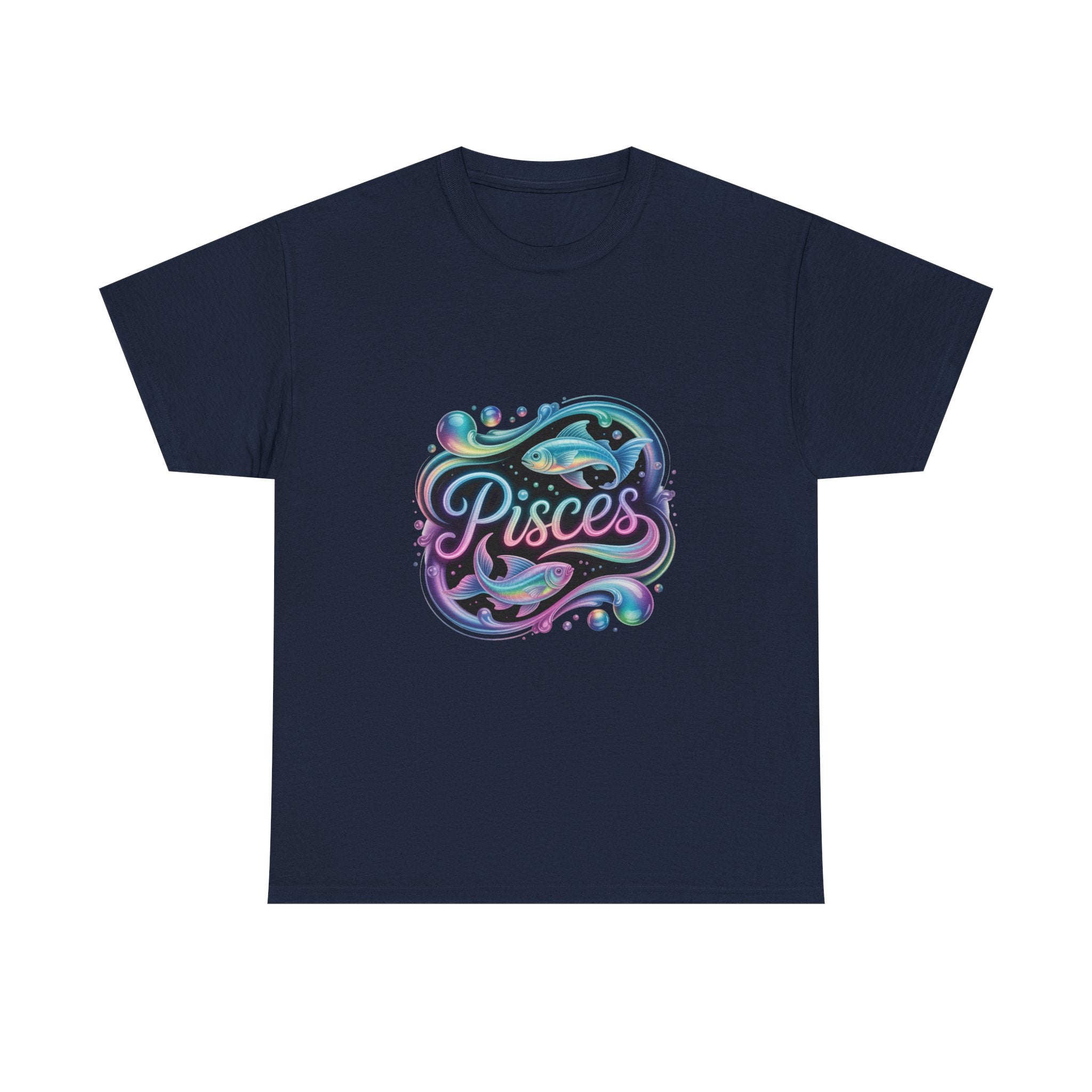 Neon Pisces Zodiac Tee