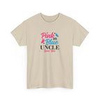 Uncle Loves You Pink or Blue Graphic Tee - Gift for Niece or Nephew, Family Reunion Shirt, Gender Reveal Party Outfit, Uncle's Birthday