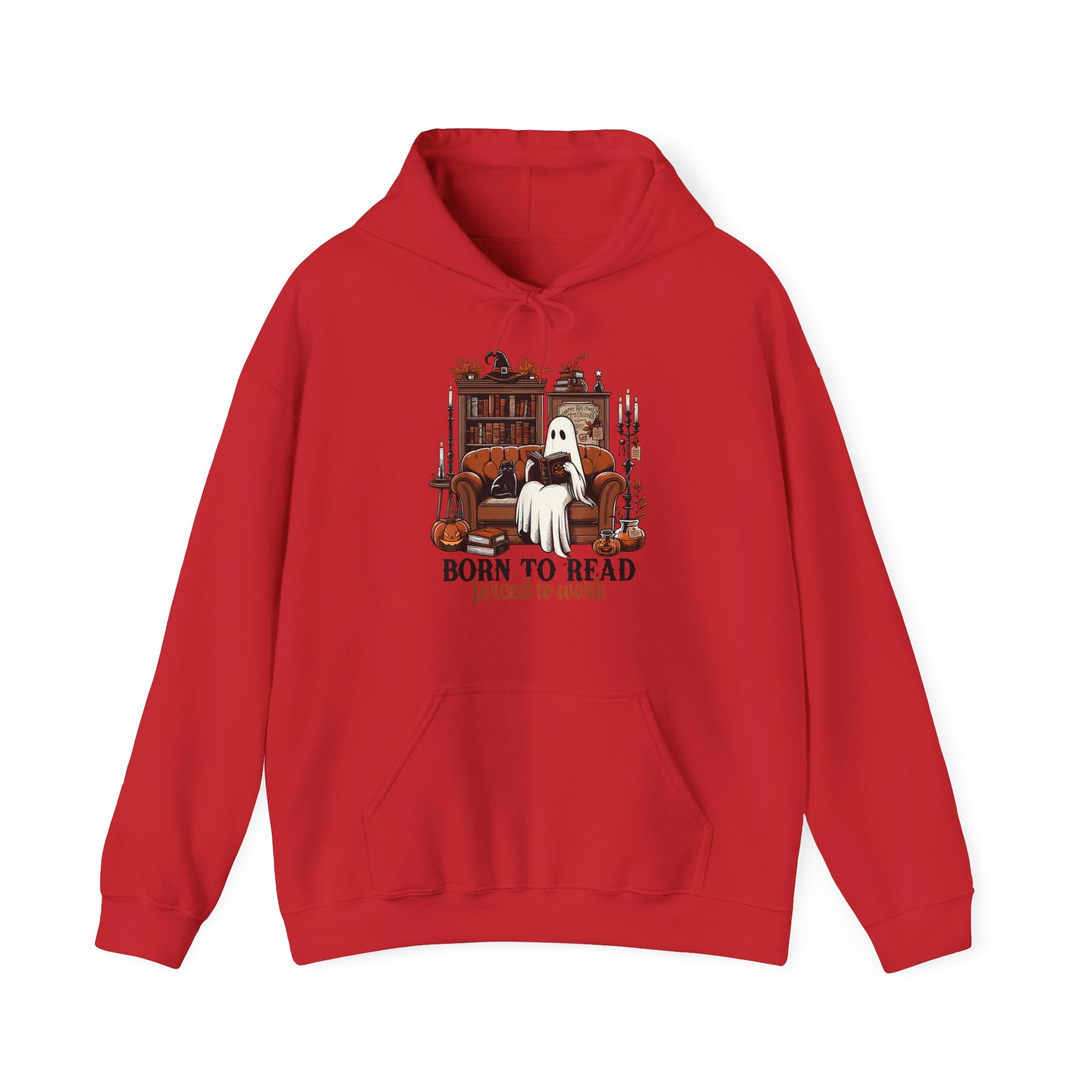 Born to Read, Forced to Work Halloween Hoodie