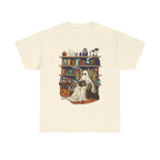 Ghost Book Reading Halloween Books Lover Teacher Kids T-Shirt