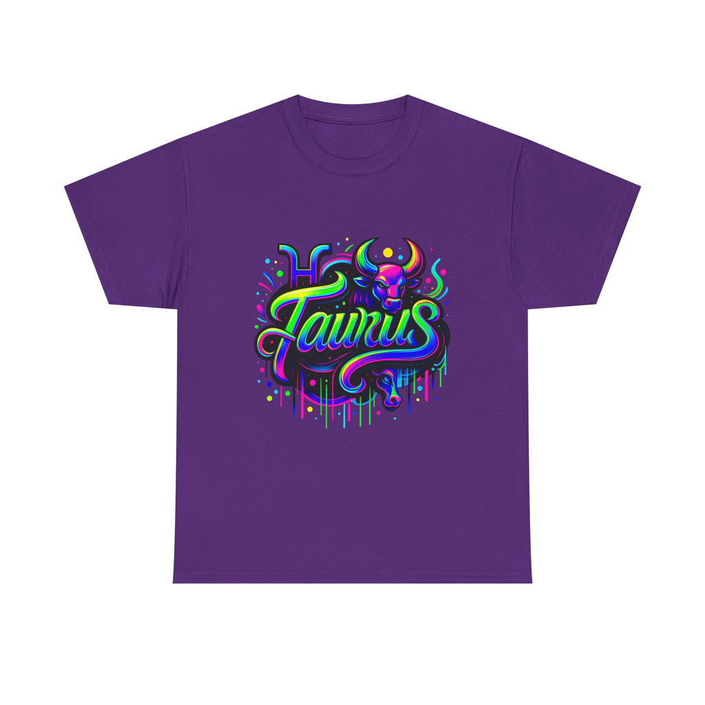 Neon Taurus Zodiac Tee