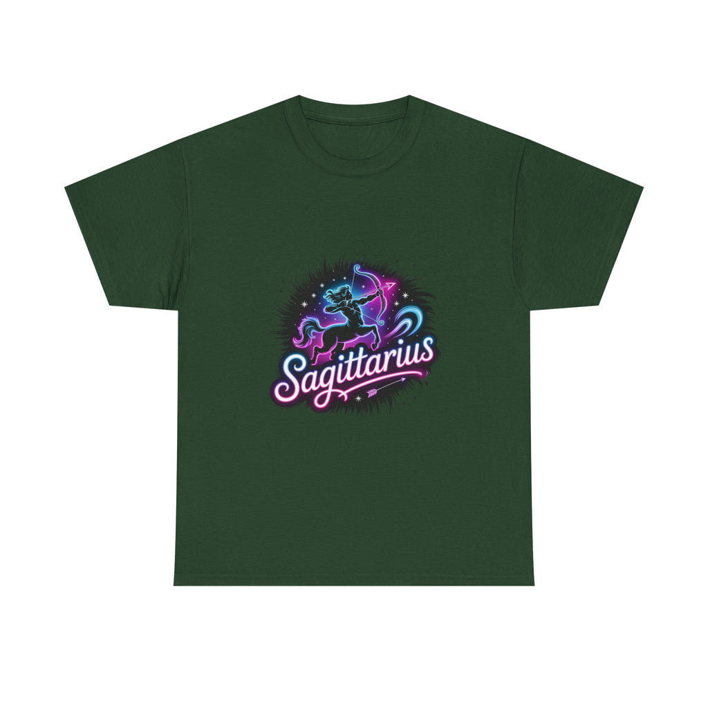 Neon Sagittarius Zodiac Tee