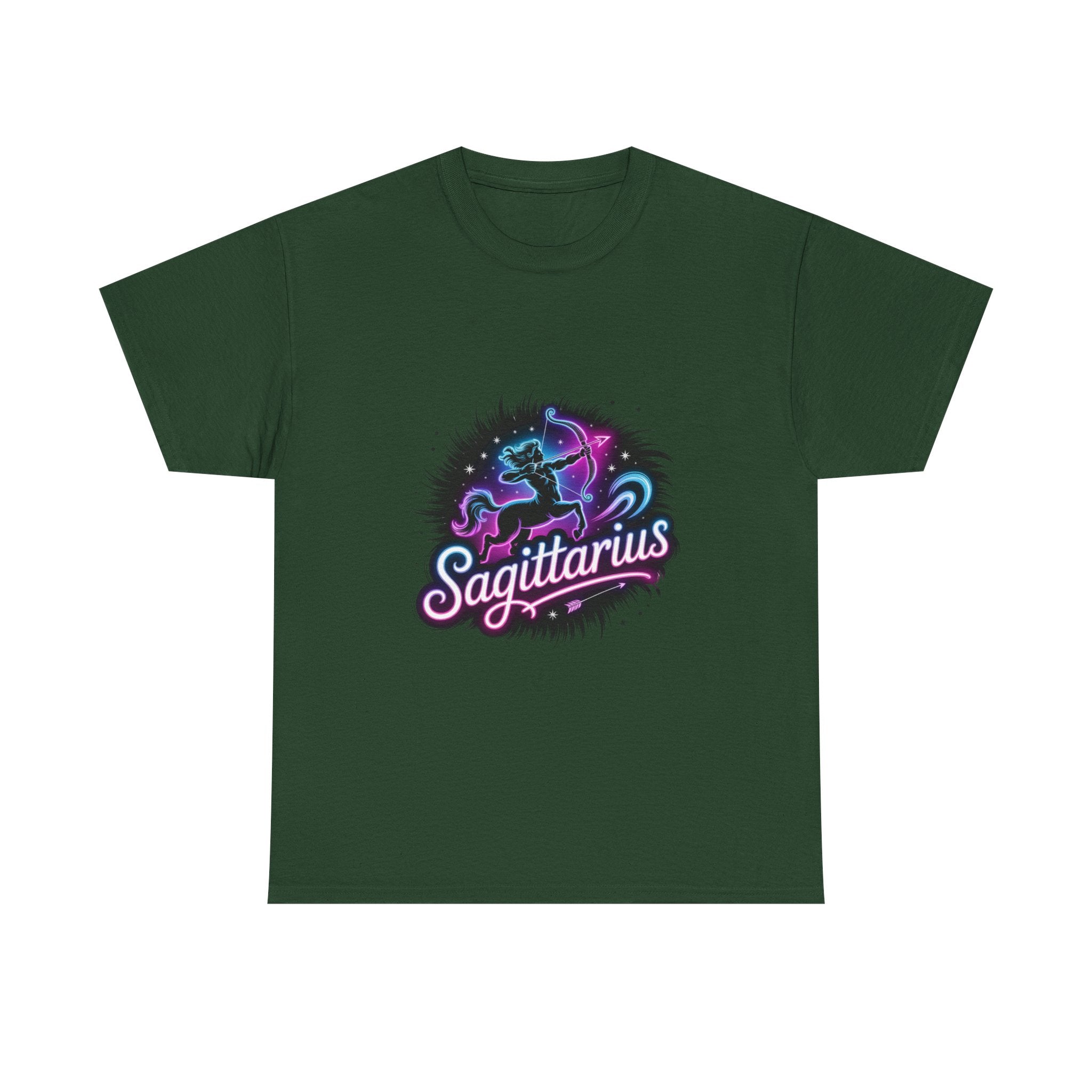 Neon Sagittarius Zodiac Tee
