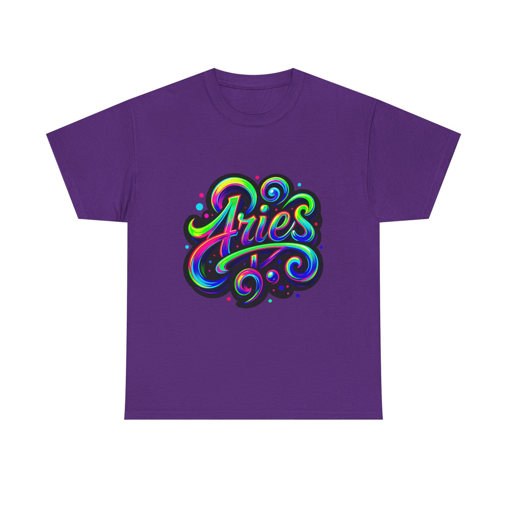 Neon Aries Zodiac Tee