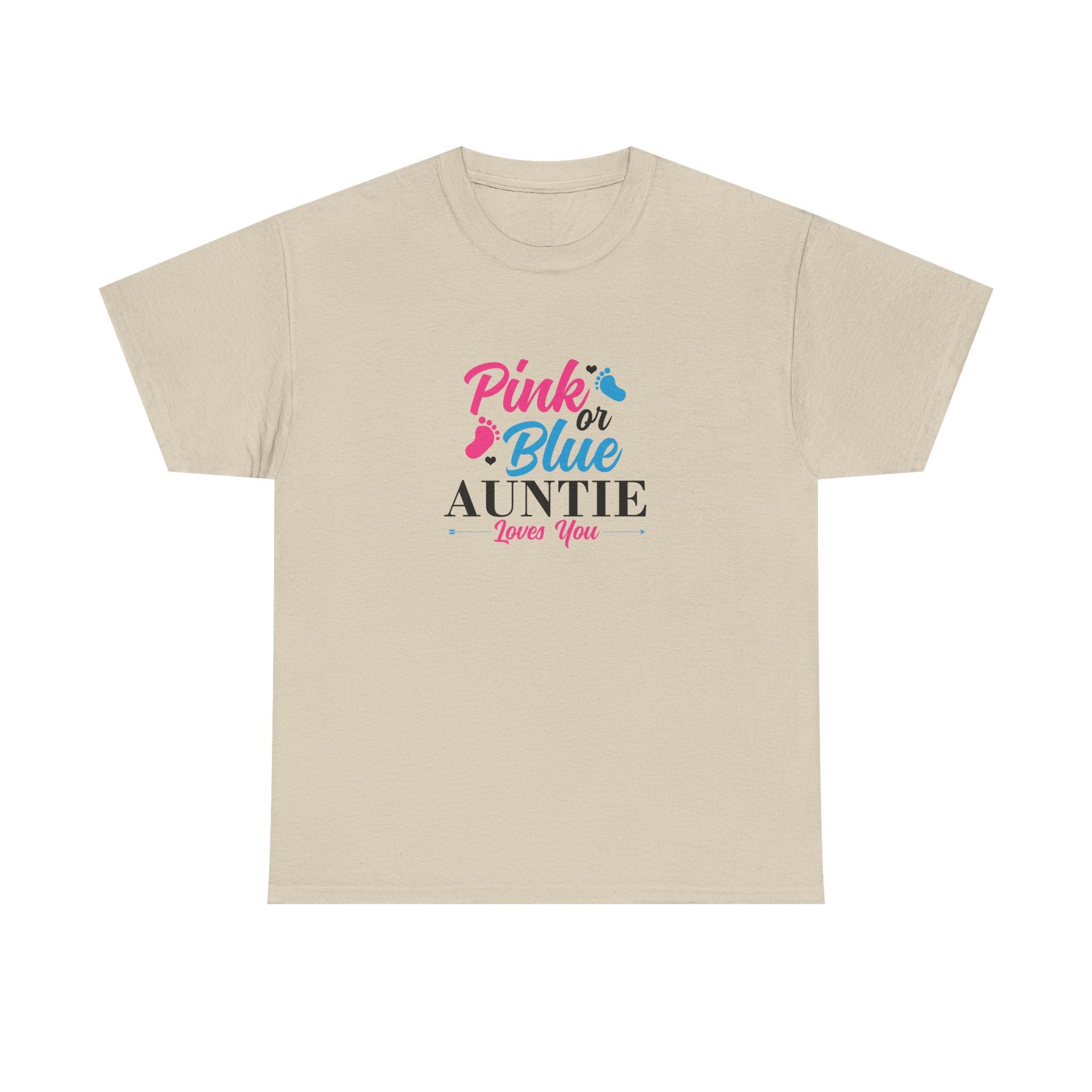 Graphic Tee - Pink or Blue Auntie Loves You Shirt